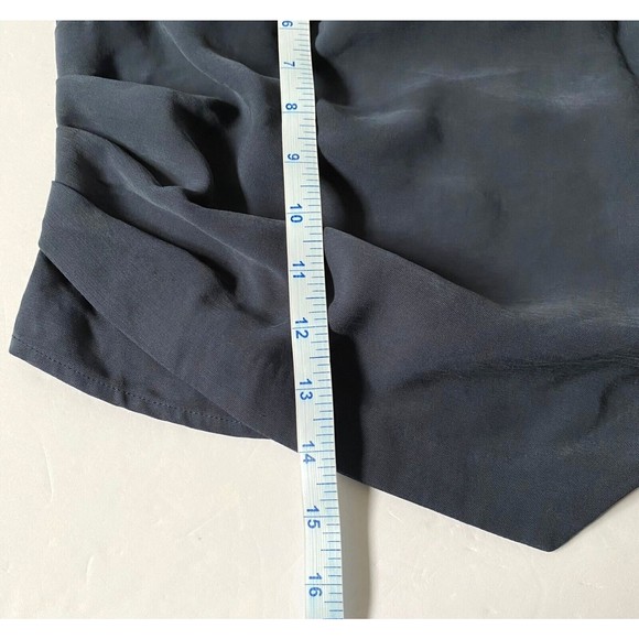 Stradivarius Tube Top Womens Large Steel Blue Asymmetrical Smocked Back NWT - Picture 14 of 16